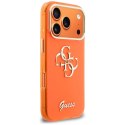 Etui Guess IML 4G Script Metal na iPhone 17 Pro - pomarańczowe