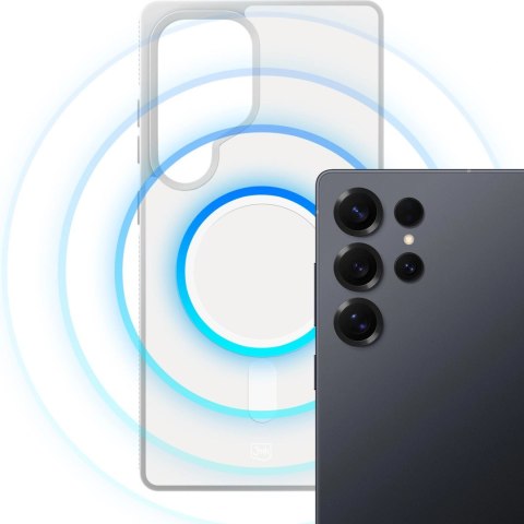 Etui 3mk Smoke MagCase na Samsung Galaxy S25 Ultra - białe-półprzezroczyste