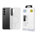 Etui 3mk Smoke MagCase na Samsung Galaxy S25 - białe-półprzezroczyste