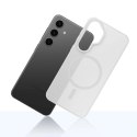 Etui 3mk Smoke MagCase na Samsung Galaxy S25 - białe-półprzezroczyste