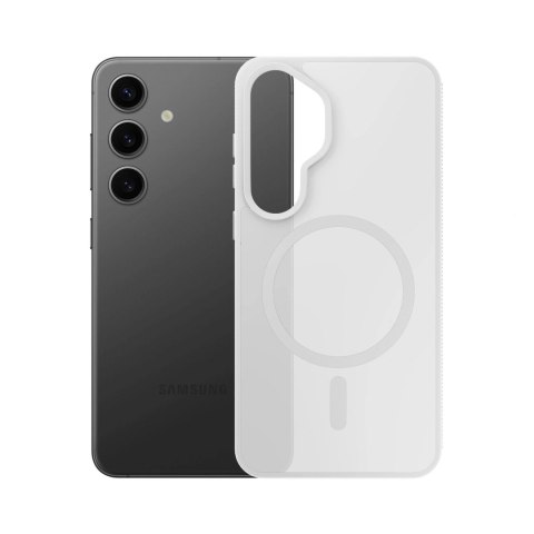 Etui 3mk Smoke MagCase na Samsung Galaxy S25 - białe-półprzezroczyste