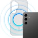 Etui 3mk Smoke MagCase na Samsung Galaxy S25 - białe-półprzezroczyste