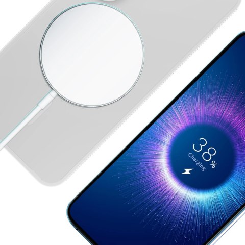 Etui 3mk Smoke MagCase na Samsung Galaxy S25 - białe-półprzezroczyste