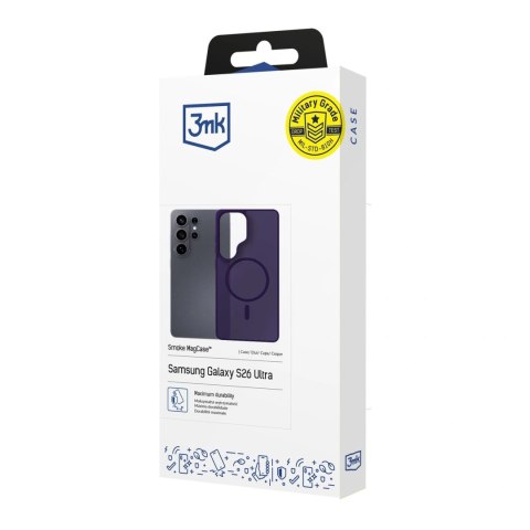 Etui 3mk Smoke MagCase na Samsung Galaxy S26 Ultra - fioletowe
