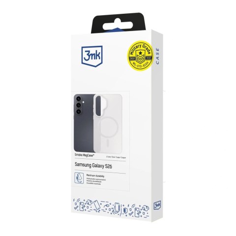 Etui 3mk Smoke MagCase na Samsung Galaxy S26 - białe