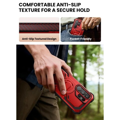 Etui Supcase ArmorBox Mag MagSafe na Samsung Galaxy S26 Ultra - czerwono-czarne