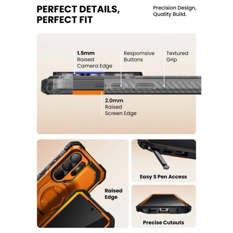 Etui Supcase ArmorBox Mag MagSafe na Samsung Galaxy S26 Ultra - pomarańczowo-czarne
