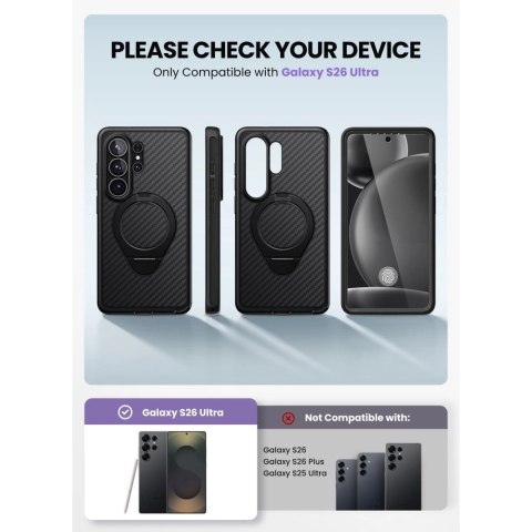 Etui Supcase Cosmo Mag MagSafe na Samsung Galaxy S26 Ultra - czarne