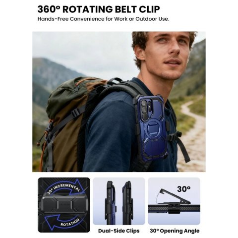 Etui Supcase iBlason ArmorBox Clip Mag MagSafe na Samsung Galaxy S26 Ultra - granatowo-czarne