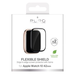 Folia ochronna Puro Flexible Shield z aplikatorem na Apple Watch 10 / 11 42 mm - czarna