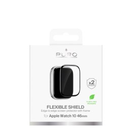 Folia ochronna Puro Flexible Shield z aplikatorem na Apple Watch 10 / 11 46 mm - czarna