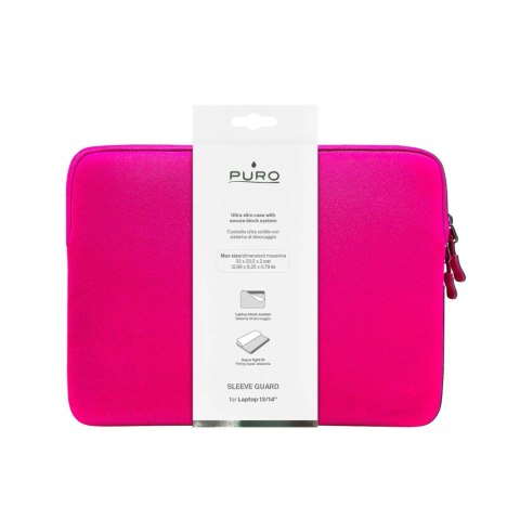 Torba Puro Slim Guard na laptopa 14" - różowa