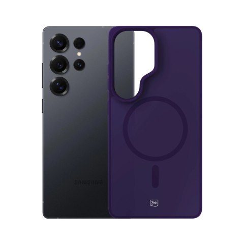 Etui 3mk Smoke MagCase na Samsung Galaxy S25 Ultra - fioletowe-półprzezroczyste