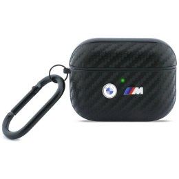 Etui BMW Carbon Metal Logo na AirPods Pro 3 - czarne