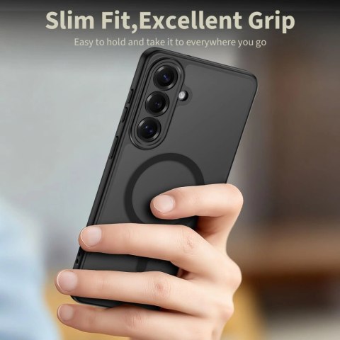 Etui Tech-Protect BasicMag MagSafe na Samsung Galaxy S26 - przezroczysto-czarne