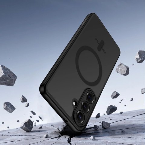 Etui Tech-Protect BasicMag MagSafe na Samsung Galaxy S26+ - przezroczysto-czarne