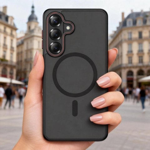 Etui Tech-Protect MagCam MagSafe na Samsung Galaxy S26 - czarno-czerwone