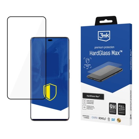 Wzmocnione szkło hartowane na cały ekran 3mk HardGlass Max Black na Honor Magic7 Lite