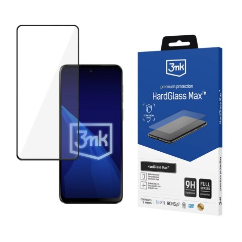 Wzmocnione szkło hartowane na cały ekran 3mk HardGlass Max Black na Motorola Moto G55 5G