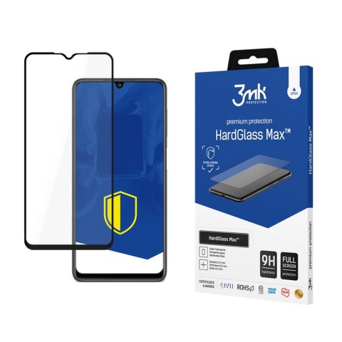 Wzmocnione szkło hartowane na cały ekran 3mk HardGlass Max Black na Samsung Galaxy M22