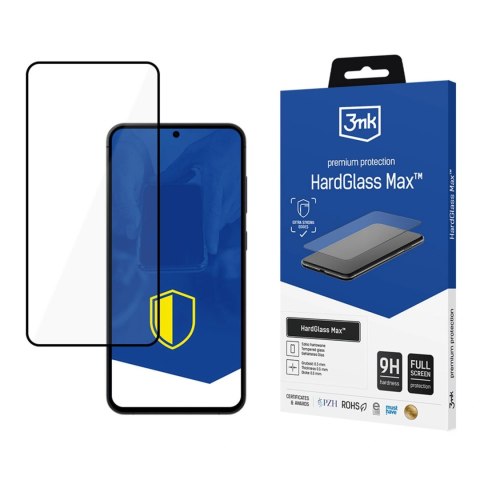 Wzmocnione szkło hartowane na cały ekran 3mk HardGlass Max Black na Samsung Galaxy S25+