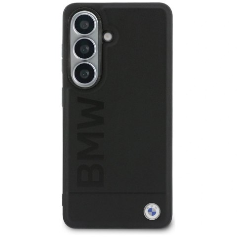 Etui BMW Leather Hot Stamp MagSafe na Samsung Galaxy S26 - czarne
