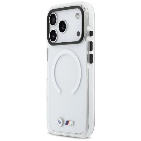 Etui BMW M IML Shockproof Metal Logos MagSafe na iPhone 17 Pro - przezroczyste