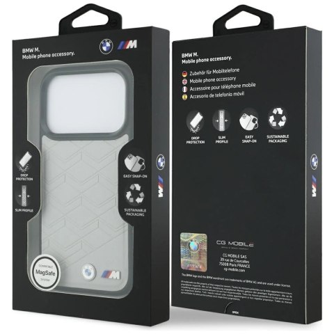 Etui BMW M Shape Logo MagSafe na iPhone 17 Pro Max - szare