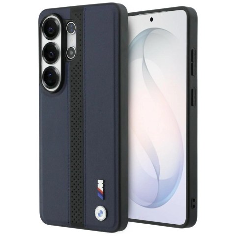 Etui BMW Perforated Stripe Logo MagSafe do Samsung Galaxy S26 Ultra - granatowe