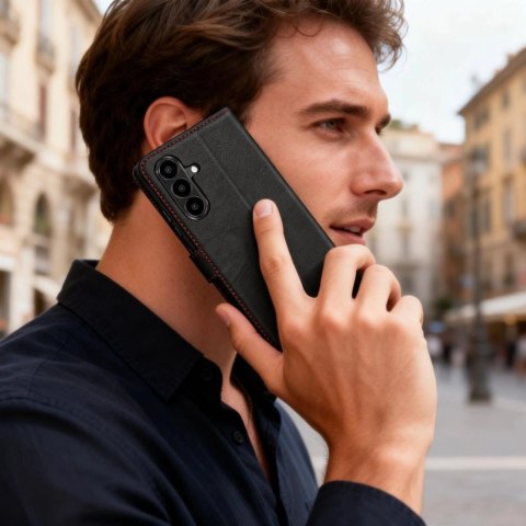 Etui Tech-Protect Wallet na Samasung Galaxy A57 5G - czarno-czerwone
