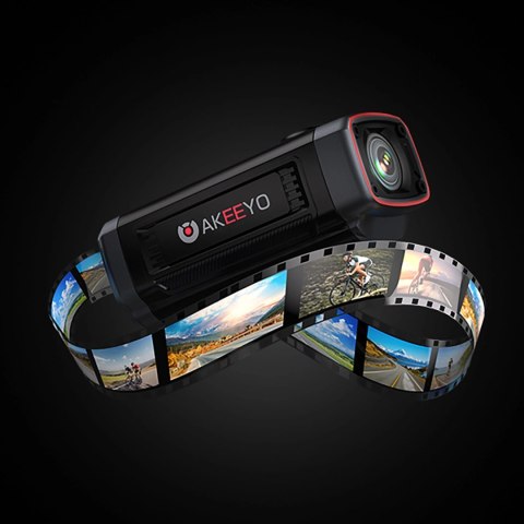 Kamera sportowa AKEEYO 710 Lite wideorejestrator na kierownicę na rower motocykl - czarna