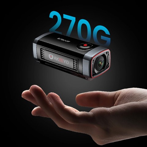 Kamera sportowa AKEEYO 710 Lite wideorejestrator na kierownicę na rower motocykl - czarna