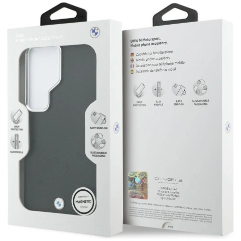 Etui BMW Sign Metal Logo MagSafe na Samsung Galaxy S26 Ultra - czarne