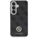 Etui Guess 4G Rhinestone Round Logo MagSafe na Samsung Galaxy S26 - czarne