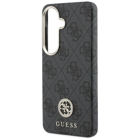 Etui Guess 4G Rhinestone Round Logo MagSafe na Samsung Galaxy S26 - czarne