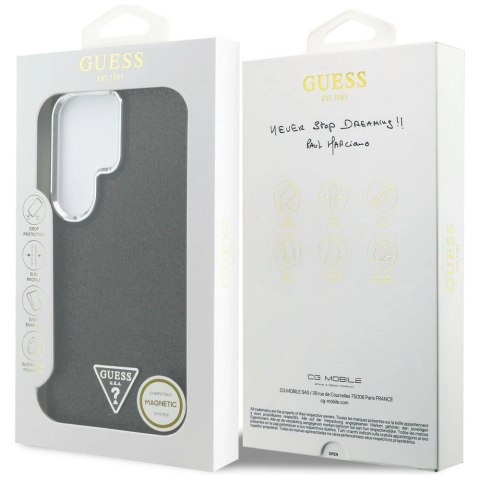 Etui Guess Fixed Glitter Triangle MagSafe na Samsung Galaxy S26 Ultra - czarne