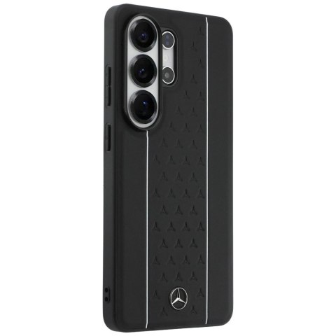 Etui Mercedes Laurel Leaves Vertical Stripes MagSafe na Samsung Galaxy S26 Ultra - czarno-białe