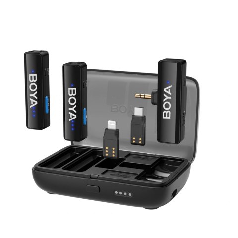 Mikrofony BOYA BOYALINK V2.0 bezprzewodowe 2.4GHZ USB-C - czarne