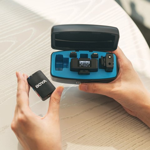 Mikrofony BOYA BOYAMIC 2-02 bezprzewodowe 2.4 GHz USB-C - czarne