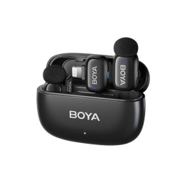 Mikrofony BOYA mini 2-01 bezprzewodowe 2.4GHz USB-C - czarne