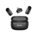 Mikrofony BOYA mini 2-01 bezprzewodowe 2.4GHz USB-C - czarne