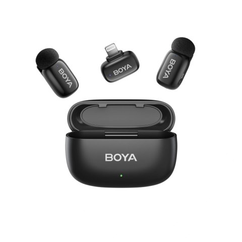 Mikrofony BOYA mini 2-01 bezprzewodowe 2.4GHz USB-C - czarne