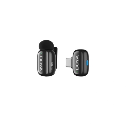 Mikrofony BOYA mini 2-02 bezprzewodowe 2.4GHz USB-C - czarne