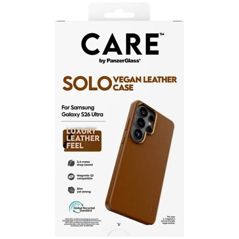Etui CARE by PanzerGlass Solo Qi na Samsung Galaxy S26 Ultra - brązowe