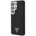 Etui Guess Embossed Ring Triangle Logo MagSafe na Samsung Galaxy S26 Ultra - czarne
