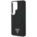 Etui Guess Embossed Ring Triangle Logo MagSafe na Samsung Galaxy S26 Ultra - czarne