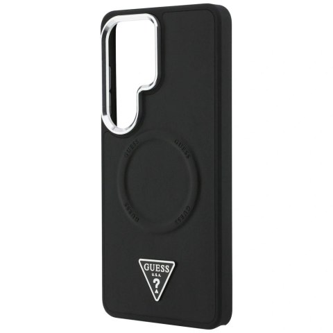Etui Guess Embossed Ring Triangle Logo MagSafe na Samsung Galaxy S26 Ultra - czarne
