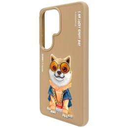 Etui Nimmy Glasses Cool Dog na Samsung Galaxy S26 Ultra - beżowe