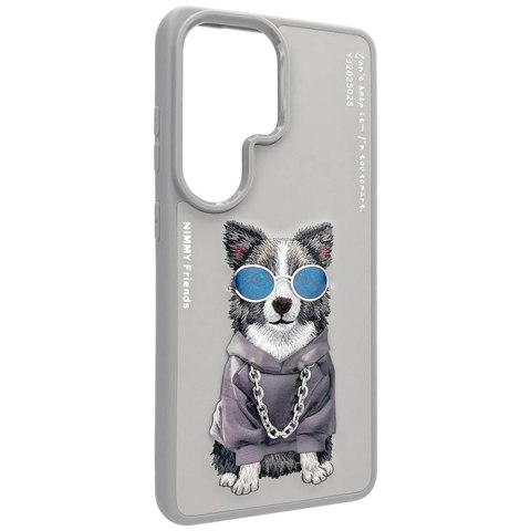 Etui Nimmy Glasses Cool Dog na Samsung Galaxy S26 Ultra - szare