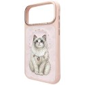 Etui Nimmy Lucky Fashion Cat MagSafe na iPhone 17 Pro Max - różowe